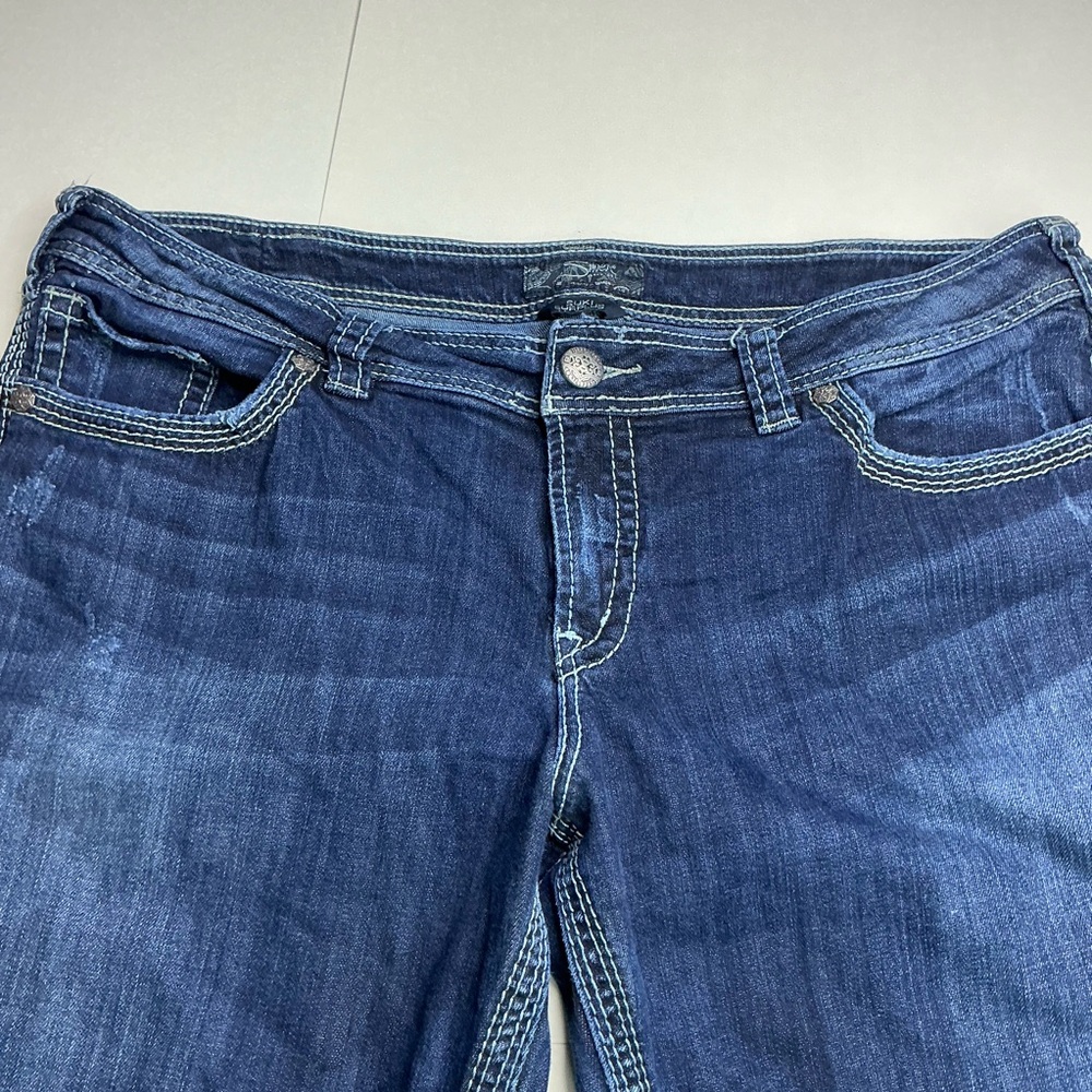 Silver Jeans SUKI Surplus Bootcut Dark Wash Denim Blue Jeans Women's Sz 18/L 32‎ - Picture 4 of 16